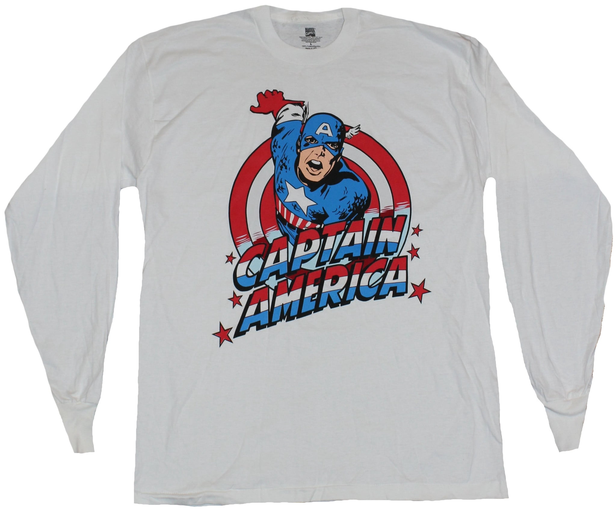 Captain America Long Sleeve Mens T 