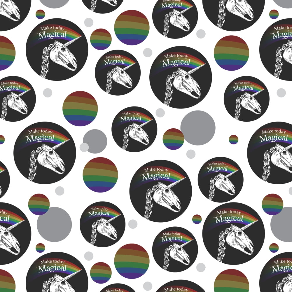 Make Today Magical Skeleton Unicorn Skull Halloween Premium Gift Wrap Wrapping Paper Roll