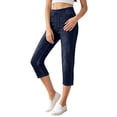 thumbnail image 3 of SOFTCCLO Capri Pants for Women Slim Washed Denim Trousers Slight Stretch 7/8 Length Casual Womens Pants Black XXXL, 3 of 5