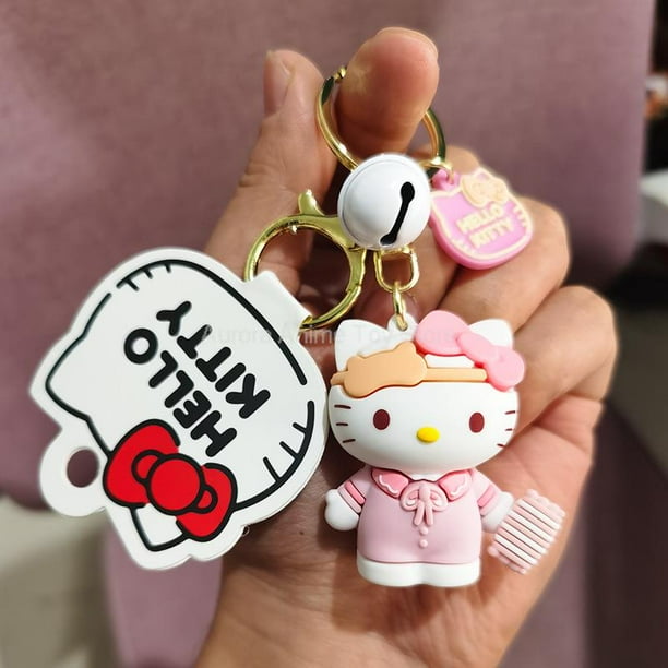 New Kawaii Anime Sanrio Hello Kitty Keychain Pendant Key Chain Car Keyring Mobile Phone Bag Hanging Jewelry Kids Gifts WholesaleChina Gong Bohan LED