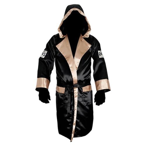 Cleto Reyes Satin Boxing Robe with Hood - Black/Gold - Walmart.com