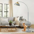 thumbnail image 4 of 71" Arc Floor Lamps for Living Room, Standing Lamp with Adjustable Lamp Head, Modern Lamp with Foot Switch, Arched Reading Light for Bedroom, Office, 9W 3 Color Temperatures Bulb Included, 4 of 7