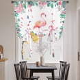 thumbnail image 3 of Pink Flamingo Balloon Curtains for Living Room/French Door, Tropical Botanical Summer Butterfly Flower Tie Up Curtains 63 Inch Length Energy Saving Kitchen Curtains Shades for Windows 42"x63", 3 of 8
