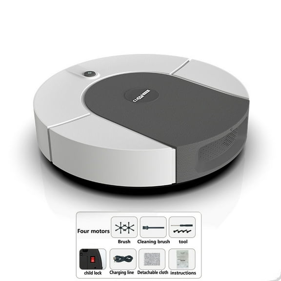 Robot Vacuum - 2.6in Thin, 3-in-1 Sweep Mop & Suction with 4500Pa Power, 180 Min Runtime for Home()