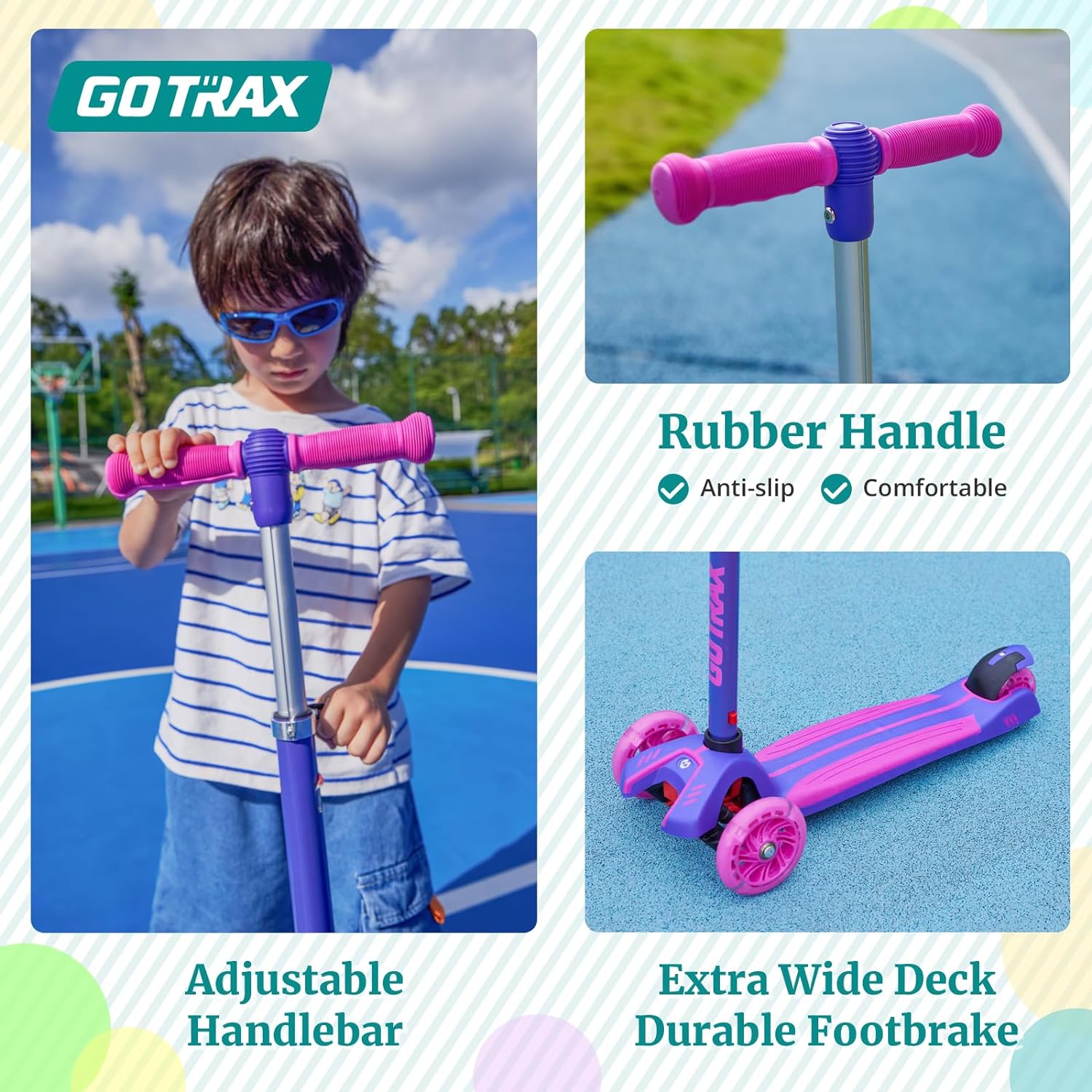 GOTRAX KS3 Three-Wheel Kids Scooter with Removable Seat photo 2