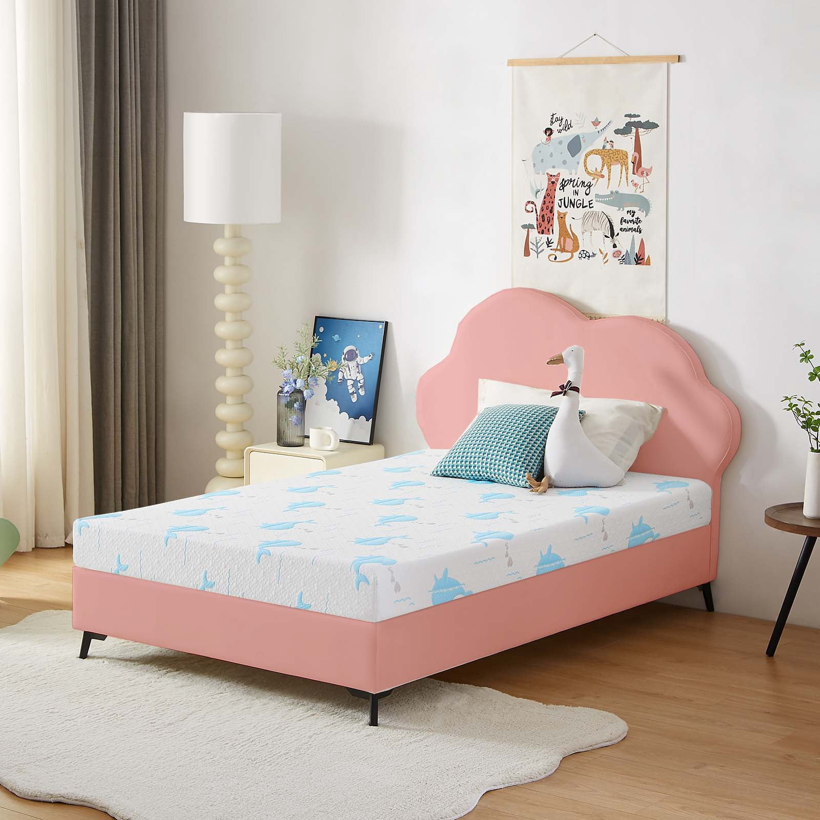 BMMB Whale 6" Pressure Relief Twin Medium Firm Topper Memory Foam Mattress