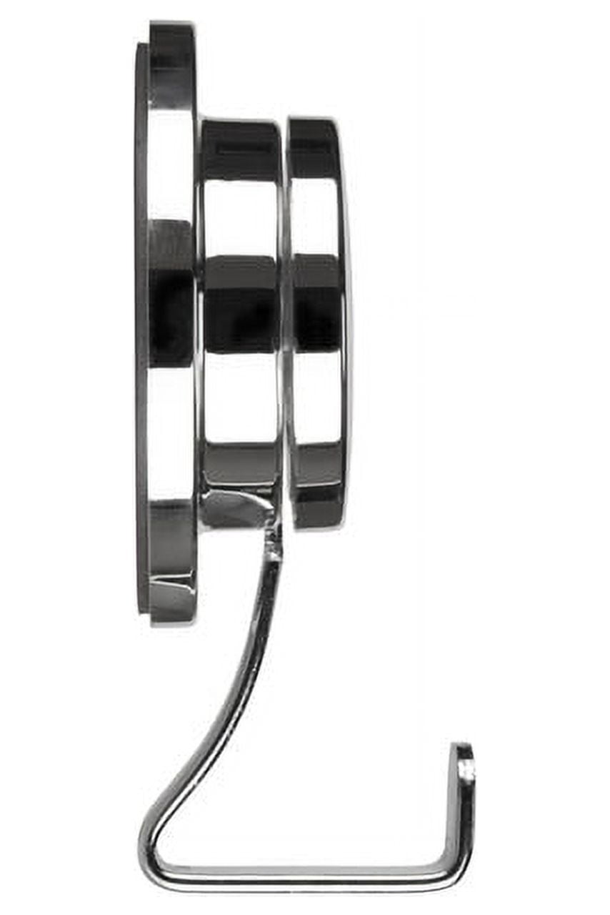 Croydex Stick n Lock Adhesive Chrome Bath Robe and Towel Holder, Durable Hand Towel Hooks