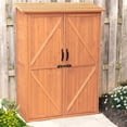 thumbnail image 2 of Leisure Season Multi Compartment Wood Storage Cabinet in Medium Brown, 2 of 7