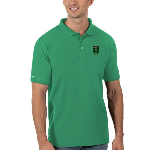 Men's Antigua Green Austin FC Legacy Pique Polo