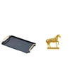 thumbnail image 1 of Elegante Bandeja Rectangular Con Figura De Caballo Decorativa Para El Hogar, Hotel, Bar, Oficina. Ideal Para Pasteles, Aperitivos, Café O Té. Escultura De Resina De Animal., 1 of 8