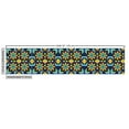 thumbnail image 3 of Ambesonne Fashion Fabric by the Yard Upholstery, Colorful Digital Flowers, 10 Yards, Marigold Turquoise Green, 3 of 5