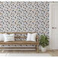 thumbnail image 3 of S4sassy Self-Stick Decorative Wallpaper, Artistic Bloom Print Wall Paper, Textured Vinyl Waterproof Contact Paper, Grey, 25"x60" Removable Renter Friendly Wall Covering For Bedroom, Livingroom, 3 of 9
