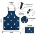 thumbnail image 3 of Paw Print Apron-Garden Aprons for Women with Pockets-Cotton Linen Waterproof Kitchen Cooking Gardening Aprons Adjustable for Kitchen,Cooking,BBQ and Salon 33x27 Inch, 3 of 7