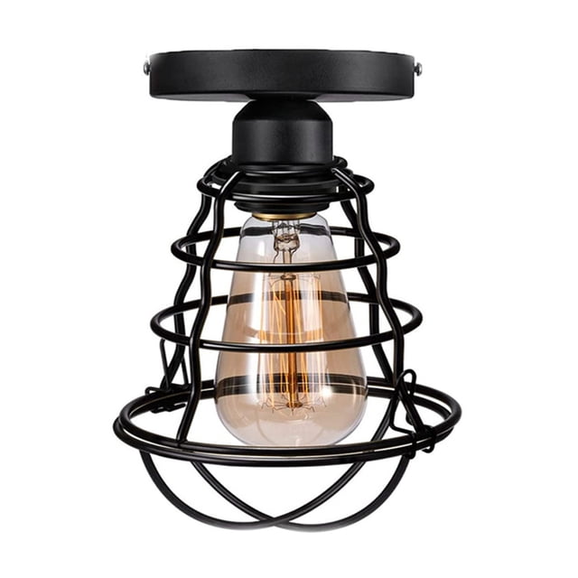 Miangastore Iron Craft Lamp Ceiling Lamp Black Iron Indoor Use 1Set