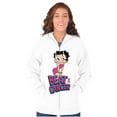 thumbnail image 3 of Betty Boop Beat Breast Cancer Ribbon Women Plus Size Zipper Hoodie Brisco Brands 2X, 3 of 5