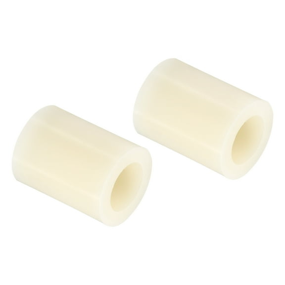 Uxcell Round Spacer Washer, 24 Pack Nylon 8.2mm ID x 14mm OD x 18mm L for M8 Screws Block, Beige
