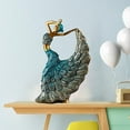 thumbnail image 3 of jifeng Peacock Dancer Figurines Dancing Sculpture Resin Crafts Bronze, 3 of 8