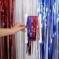 thumbnail image 5 of Nilnehc Independence Day Background Wall Decoration Arrangement Red Blue And White Tassel Rain Curtain, 5 of 8