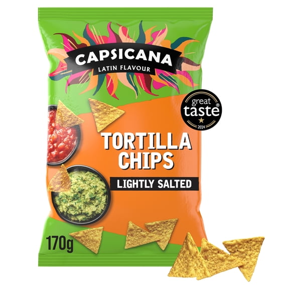 Capsicana Tortilla Chips Lightly Salted 170g, Imported from Britain