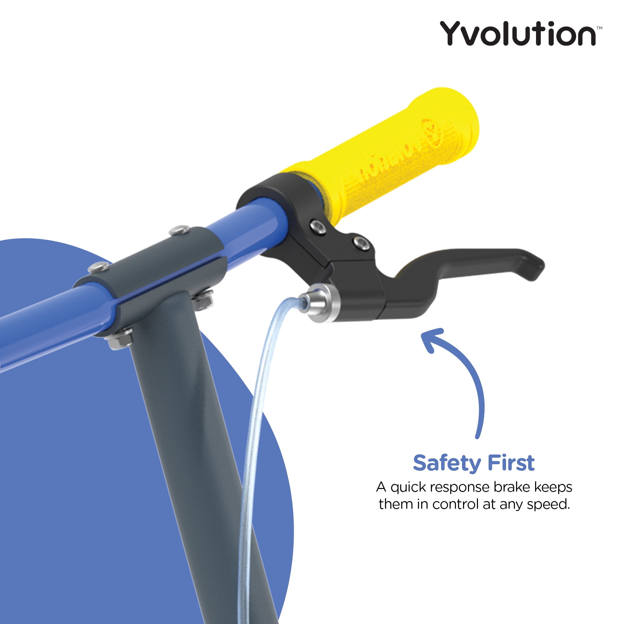 Yvolution Fliker Air A3 3 Wheels Kids Drift Wiggle Scooter for Boys and Girls Ages 7+ Years (Blue)
