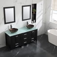 thumbnail image 5 of Wonline 60" Bathroom Vanity Plywood Cabinet Double Glass Vessel Sink Faucet Drain Set, 5 of 5