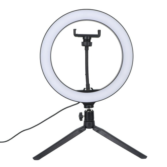 Lámpara de transmisión en vivo, lámpara de relleno para selfies con relleno circular de 10 pulgadas, luz de relleno circular LED, rendimiento de alta gama