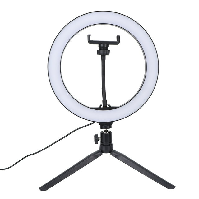 Lámpara de transmisión en vivo, lámpara de relleno para selfies con relleno circular de 10 pulgadas, luz de relleno circular LED, rendimiento de alta gama