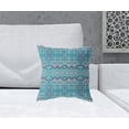 thumbnail image 2 of HomeRoots 482154 5 x 16 x 16 in. Aqua Blue Blown Seam Paisley Indoor & Outdoor Throw Pillow, 2 of 5