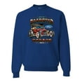 thumbnail image 2 of Wild Bobby, Ford Retro T-Bucket Roadster 1923 Vintage Garage Motors, Cars and Trucks, Unisex Crewneck Graphic Sweatshirt, Royal, Medium, 2 of 4