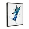 thumbnail image 3 of Blue Bird Flying Wings Animals & Insects Graphic Art Jet Black Framed Art Print Wall Art, 3 of 6