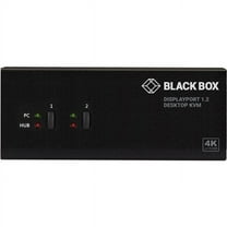Black Box  Share Two 4K Displays KVM Switch with Two Computers
