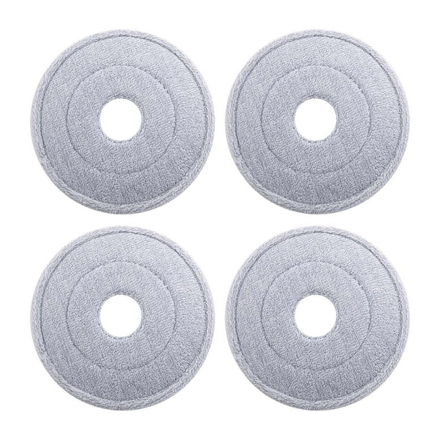 WIFKLSIIPG Microfiber Cotton Mop No Need to Wash by Hand Replacement Round Flat Mop Head Replacement Microfiber Round Mop Head Standard Value(Gray)