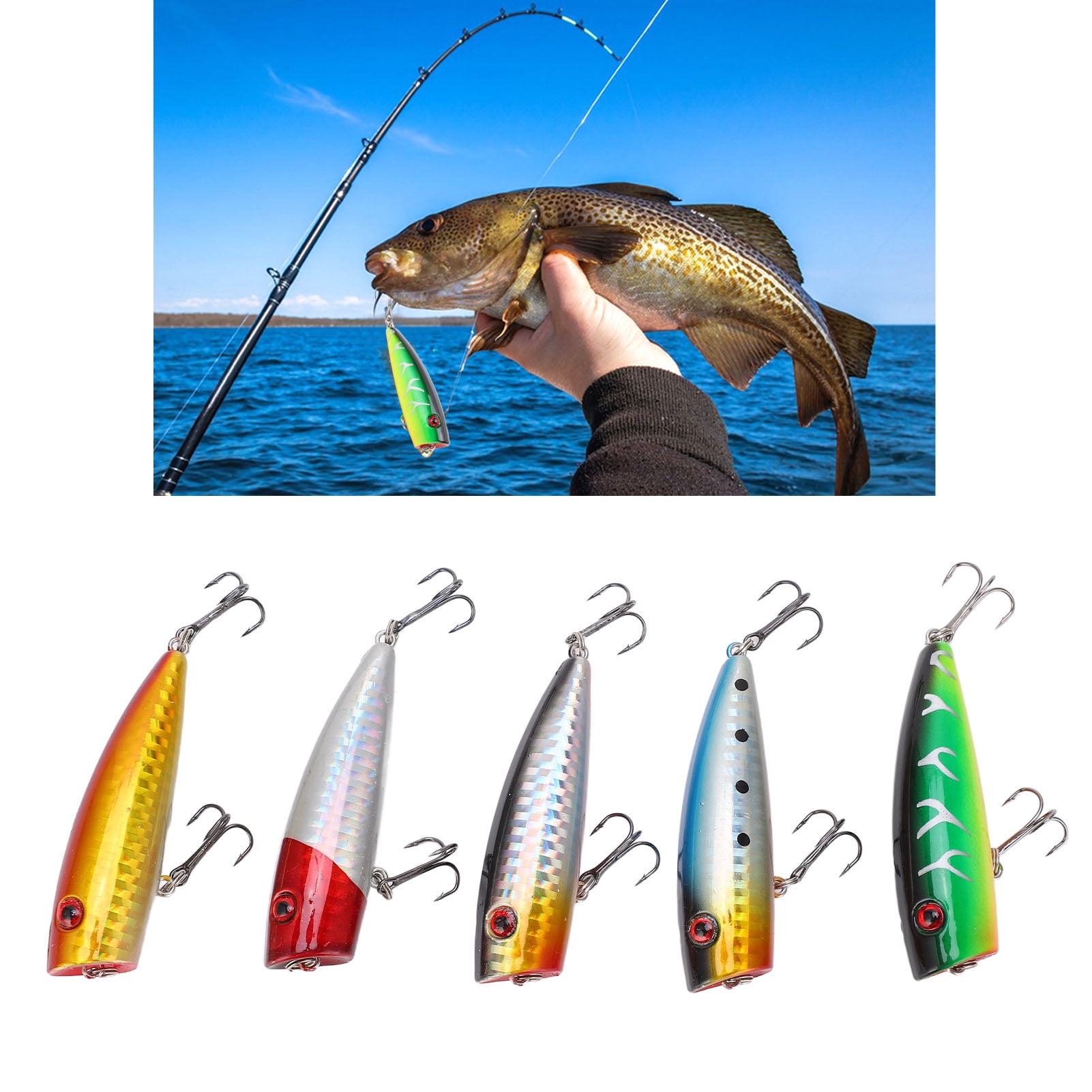 7 Pcs Leurres De Pêche Crayon épais Artificiel Swimbaits Réalistes Pour