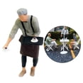 thumbnail image 3 of Figuras de personas 1:64 Trenes Modelos a escala Figuras de personas de plástico arquitectónico Café Camarero Marrón, 3 of 9