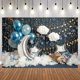 thumbnail image 4 of Birthday Photography Backdrop Photo Studio Balloons Golden Twinkle Star Baby Portrait Background Cloud Moon Photocall (7x5FT/2.1x1.5m), 4 of 4