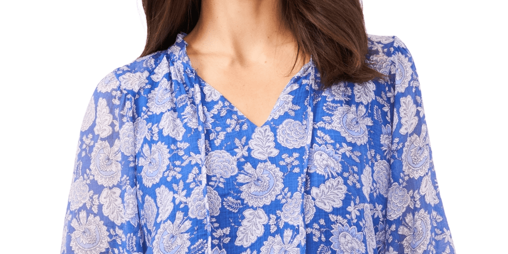 vince camuto tie neck blouse