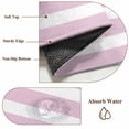 thumbnail image 6 of 2'x6' Rug Runners for Hallways Kitchen, Pink Stripe Non Slip Entryway Beside Floor Carpet Runner, Modern Simple Geometric White Striped Washable Laundry Room Bedroom Throw Rugs Mat for Family Pet, 6 of 8