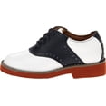 thumbnail image 2 of Upper Class Women's White/Black Leather Saddle Oxfords, 2 of 7