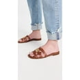 thumbnail image 3 of Sam Edelman Bay Dk Bourbon Radiant Leather Embellished Leather Strap Sandals (Dk Bourbon Radiant, 5), 3 of 4