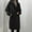 Black, variant on RYDCOT Winter Coats for Women Long Length Wool Trench Coats for Women Turndown Collar Button Outwear Jackets Pea Coats with Pockets on Clearance