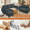 thumbnail image 3 of Pingliang Home Modern Sectional Sofa Couch with Storage Ottoman and Loveseat,Double Seater Couch and 3 Seater L Shaped Couch with Side Pockets for Home Living Room Apartment Office Studio, 3 of 8