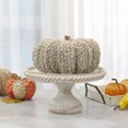 thumbnail image 2 of 9.5" Beige Weaved Autumn Harvest Table Top Pumpkin, 2 of 4