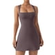 thumbnail image 5 of Vestido ajustado de mujer Vestido de camiseta sin mangas con cuello cuadrado Traje de vacaciones elegante ajustado Hugtrwg Para estrenar, 5 of 6