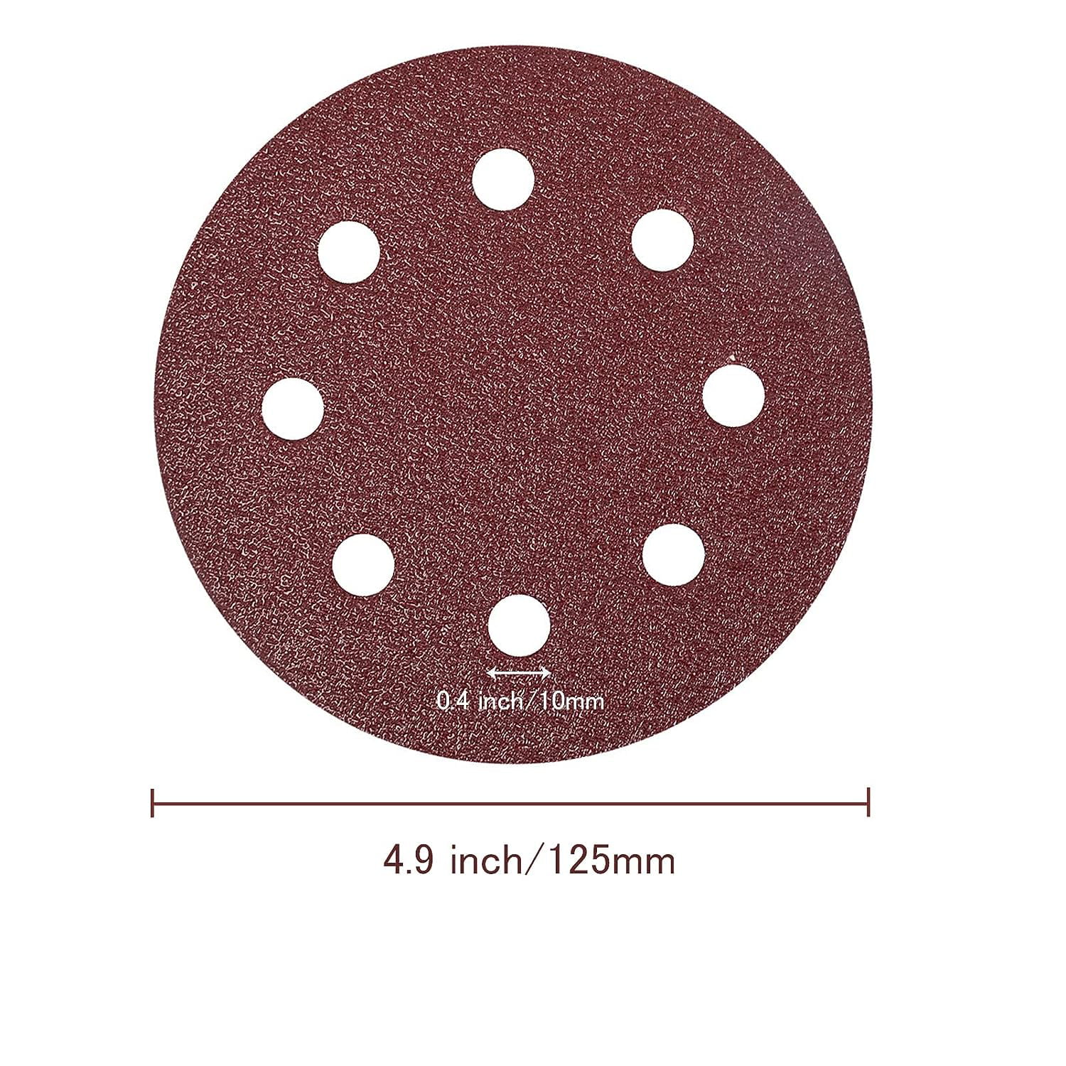 150PCS 8 Hole Hook And Loop Sanding Discs 40-600 Grit Sandpaper Assortment  For Random Orbital