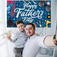 thumbnail image 4 of Happy Fathers Day Banner Decorations for Party, Blue Happy Father's Day Backdrop Decor, Fathers Day Party Supplies 5.9x3.6ft, 4 of 6