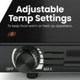 thumbnail image 6 of Chefman Electric Warming Tray w/ Adjustable Temperature Control, 21” x 16” Glass-Top Surface – Black, 6 of 7