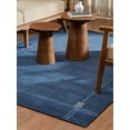 thumbnail image 3 of RUGSOTIC CARPETS HAND KNOTTED WOOL AREA RUGS - 6'7''x9'10'', Rectangle, Blue, Contemporary Modern Design, High Pile Thick Handmade Anti Skid Area Rugs for Living Room, Bed Room (T00102), 3 of 7