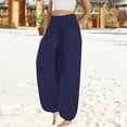 thumbnail image 2 of Bovemsi Casual Pants for Women Trendy Harem High Waist Yoga Plus Size Loose Daily Lightweight Joggers Casual Wide Leg Trousers with Pockets, 2 of 4