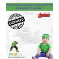 thumbnail image 2 of Marvel Avengers Hulk Newborn Baby Boys Bodysuit Pants and Hat 3 Piece Outfit Set Newborn to Infant, 2 of 5