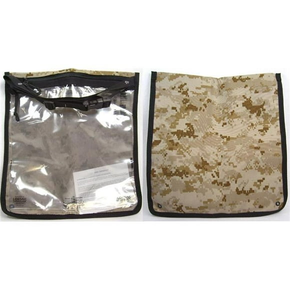Loksak & Watchfull Eye WAT-NAV-CAMO 2016 Nylon Back Clear Front Navigator Splashsak Pouch Bag with Adjustable Shoulder Strap, Camo - 12 x 12 in.